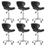 vidaXL Eetkamerstoelen draaibaar 4 st kunstleer wit