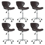 vidaXL Eetkamerstoelen draaibaar 4 st kunstleer wit