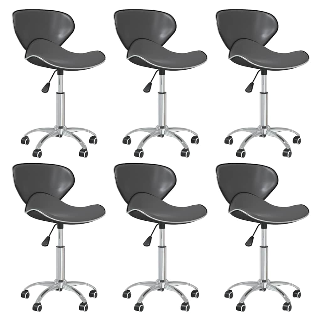vidaXL Eetkamerstoelen draaibaar 4 st kunstleer wit