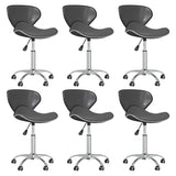 vidaXL Eetkamerstoelen draaibaar 4 st kunstleer wit