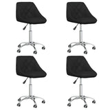 vidaXL Eetkamerstoelen draaibaar 4 st kunstleer wit