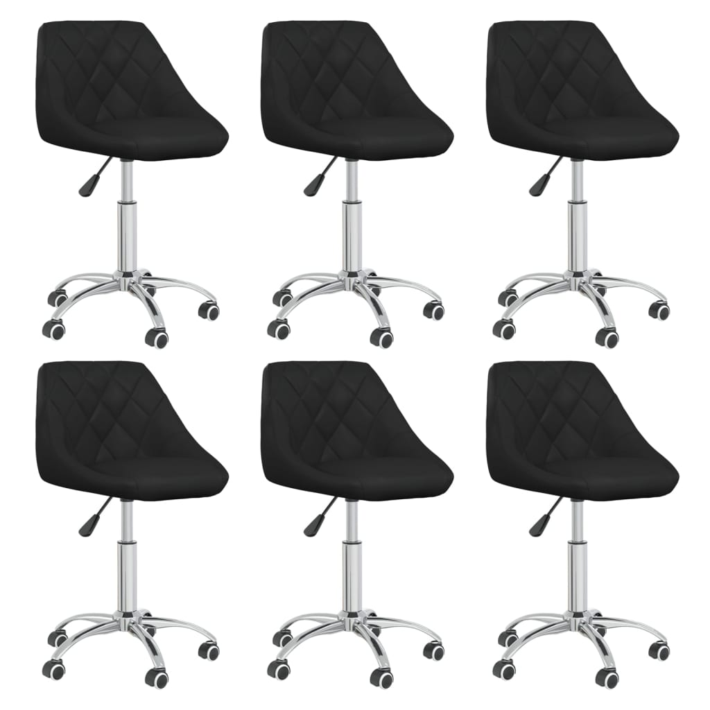 vidaXL Eetkamerstoelen draaibaar 4 st kunstleer wit