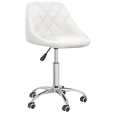 vidaXL Eetkamerstoelen draaibaar 4 st kunstleer wit