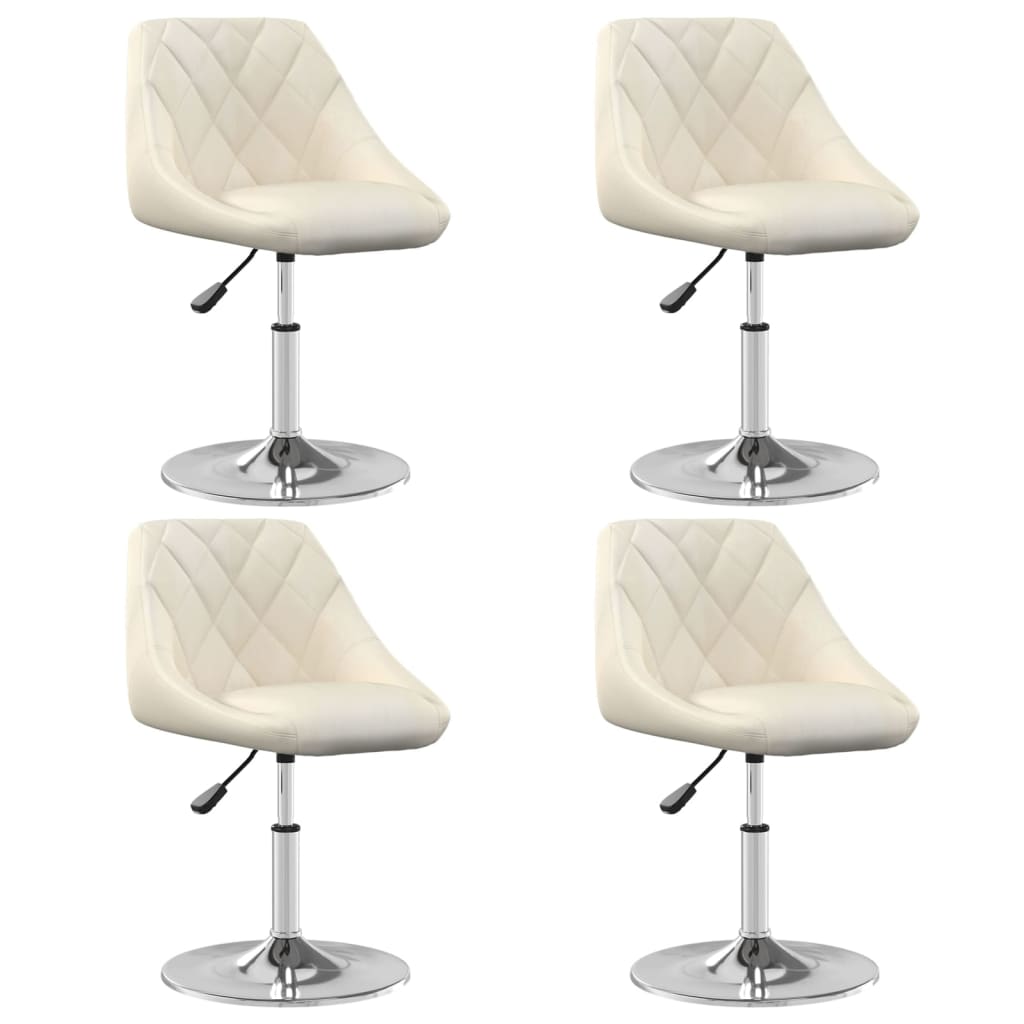 vidaXL Eetkamerstoelen draaibaar 4 st fluweel zwart