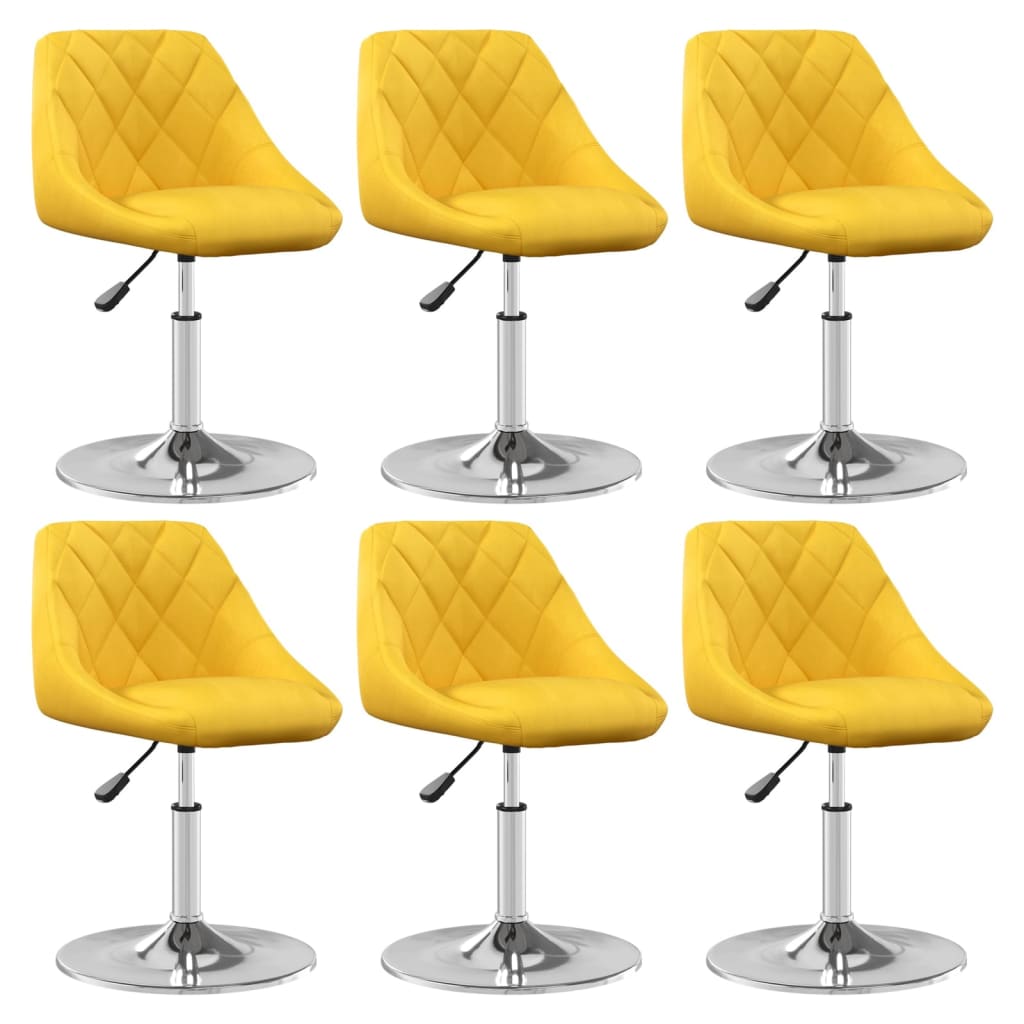 vidaXL Eetkamerstoelen draaibaar 4 st fluweel zwart