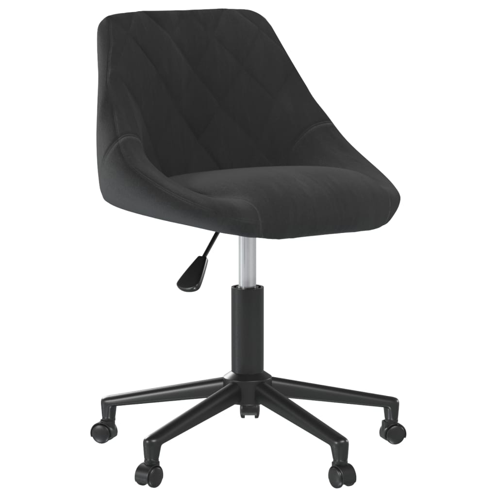 vidaXL Eetkamerstoelen draaibaar 4 st fluweel zwart