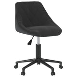 vidaXL Eetkamerstoelen draaibaar 4 st fluweel zwart