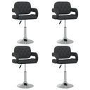 vidaXL Eetkamerstoelen draaibaar 4 st artisleer wit