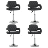 vidaXL Eetkamerstoelen draaibaar 4 st kunstleer wit