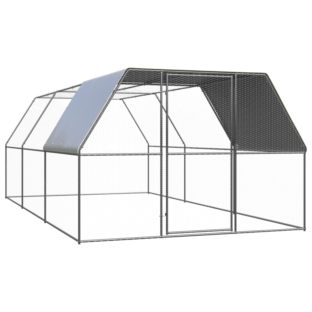 vidaXL Outdoor Chicken Coop 2x2x2 m Galvanized Steel