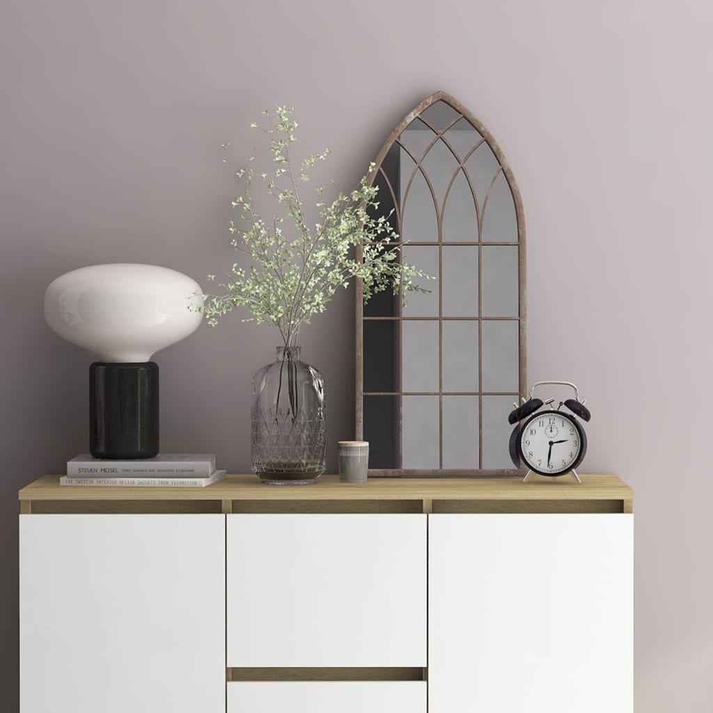 vidaXL Mirror 100x45 cm Iron Sand-colored