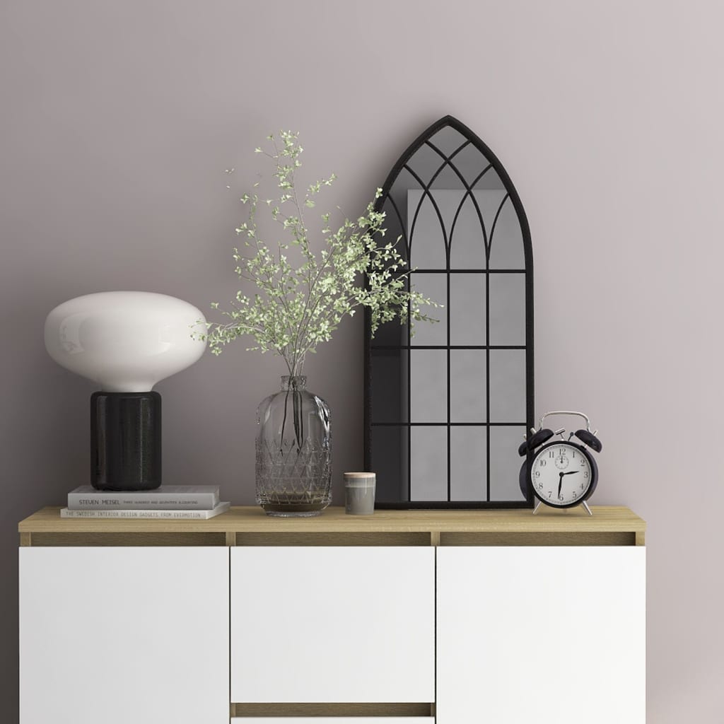 vidaXL Mirror 100x45 cm Iron Sand-colored