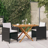 vidaXL Ensemble de jardin 3 pièces avec coussins en poly rotin marron
