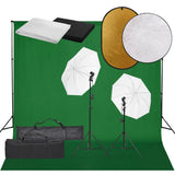 vidaXL Studio de photos avec ensemble d'éclairage, à côté d'un réflecteur