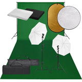 vidaXL Studio de photos avec ensemble d'éclairage, à côté d'un réflecteur