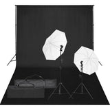 vidaXL Photo Studio Kit with Lighting Set and Backdrop