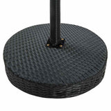 vidaXL 3-delige Tuinbarset met kussens poly rattan bruin