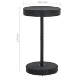 vidaXL 3-delige Tuinbarset met kussens poly rattan bruin