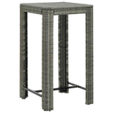 vidaXL 3-delige Tuinbarset met kussens poly rattan bruin