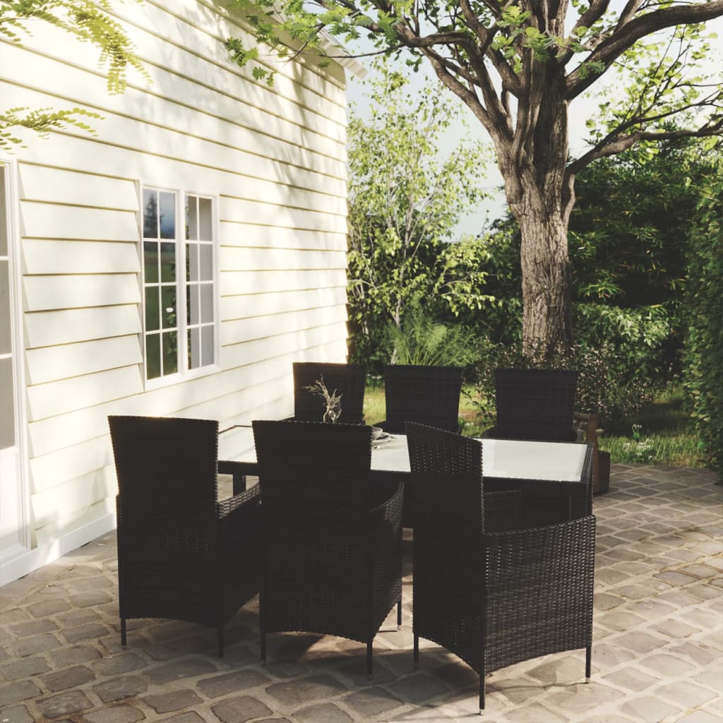 vidaXL 3-delige Tuinset poly rattan bruin