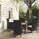 vidaXL 3-delige Tuinset poly rattan bruin