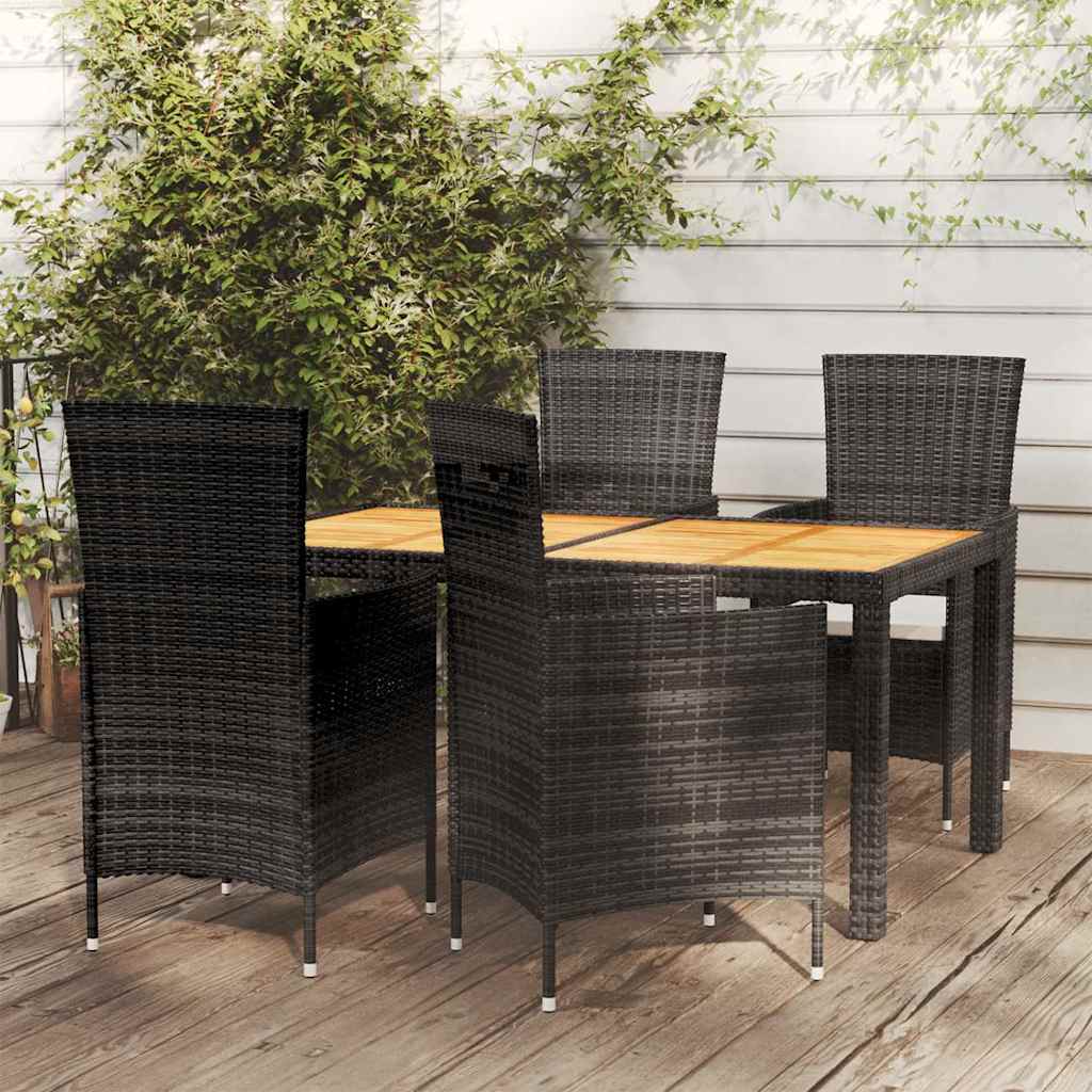 vidaXL 3-delige Tuinset poly rattan bruin