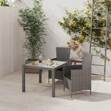 vidaXL 3-delige Tuinset poly rattan bruin