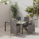 vidaXL 3-delige Tuinset poly rattan bruin