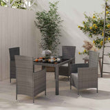 vidaXL 3-delige Tuinset poly rattan bruin