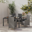 vidaXL 3-delige Tuinset poly rattan bruin