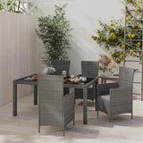 vidaXL 3-delige Tuinset poly rattan bruin