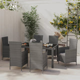 vidaXL 3-delige Tuinset poly rattan bruin