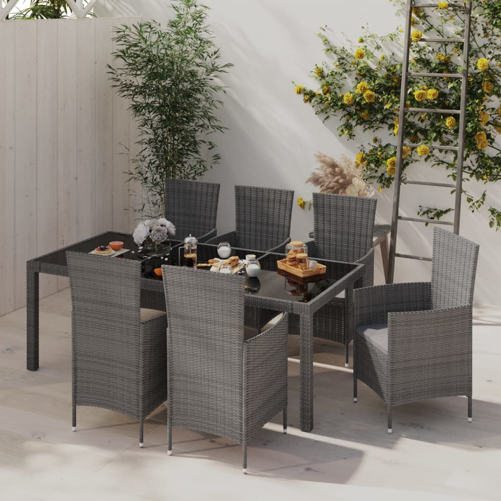 vidaXL 3-delige Tuinset poly rattan bruin