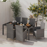 vidaXL 3-delige Tuinset poly rattan bruin