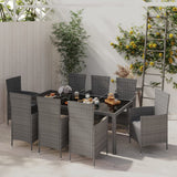 vidaXL 3-delige Tuinset poly rattan bruin