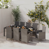 vidaXL 3-delige Tuinset poly rattan bruin