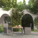 vidaXL 7-delige Tuinset met kussens poly rattan zwart