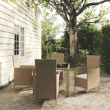 vidaXL 3-delige Tuinset poly rattan bruin