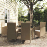 vidaXL 3-delige Tuinset poly rattan bruin