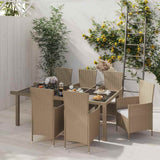 vidaXL 3-delige Tuinset poly rattan bruin