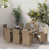 vidaXL 3-delige Tuinset poly rattan bruin