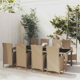 vidaXL 3-delige Tuinset poly rattan bruin