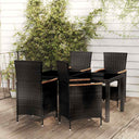 vidaXL 3-Piece Garden Lounge Set with Cushions Poly Rattan Grey