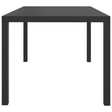 vidaXL 3-delige Tuinset met kussens poly rattan zwart