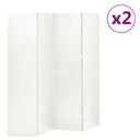vidaXL Kamerschermen 2 st met 4 panelen 160x180 cm staal zwart