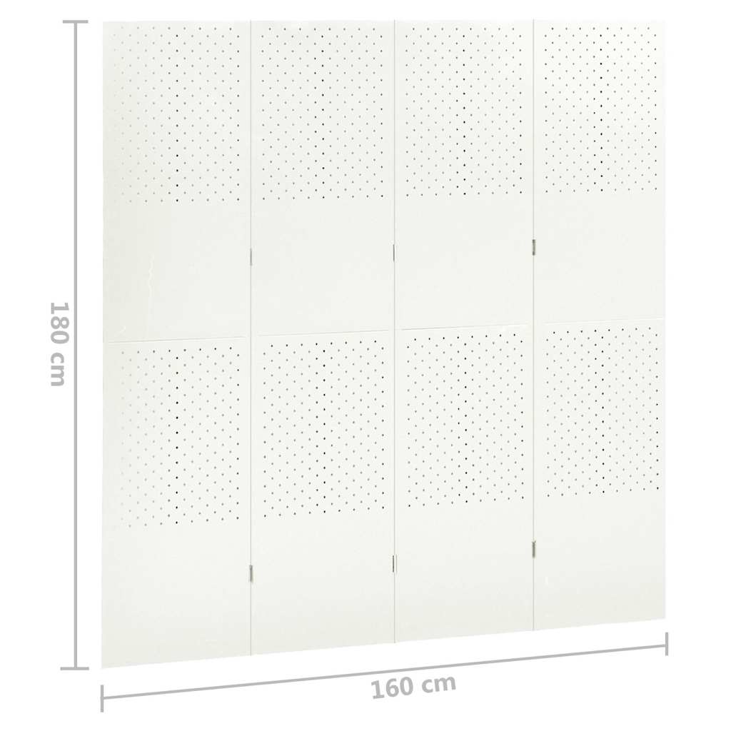 vidaXL Kamerschermen 2 st met 4 panelen 160x180 cm staal zwart