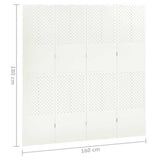 vidaXL Kamerschermen 2 st met 4 panelen 160x180 cm staal zwart