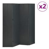 vidaXL Kamerschermen 2 st met 4 panelen 160x180 cm staal zwart