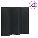 vidaXL Kamerschermen 2 st met 4 panelen 160x180 cm staal zwart