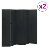 vidaXL Kamerschermen 2 st met 4 panelen 160x180 cm staal zwart